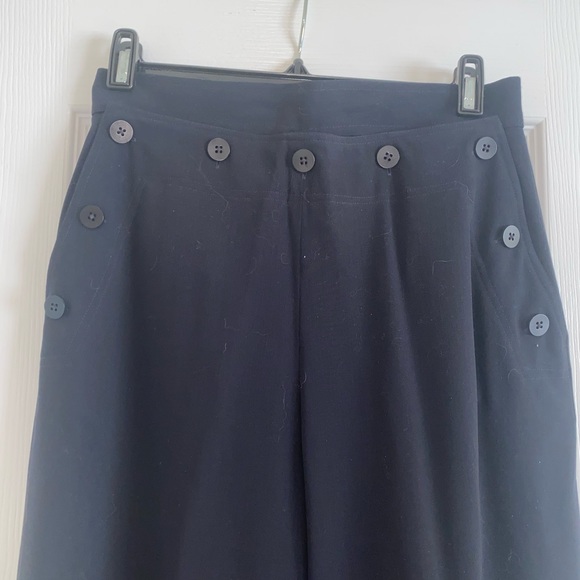Black sailor style trouser pants - Picture 1 of 4
